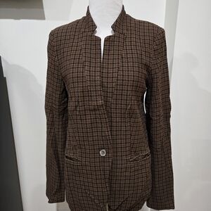 Old Navy Brown Houndstooth Blazer Small Tall